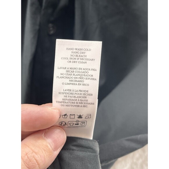 Rails Women Irie Midi Shirt Dress Size S Black Long Sleeve Collared Button Down - Picture 9 of 13